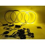 LED Wheel Light Kit White with Amber Signal and 8 Rock Lights Wireless 18 Inches2