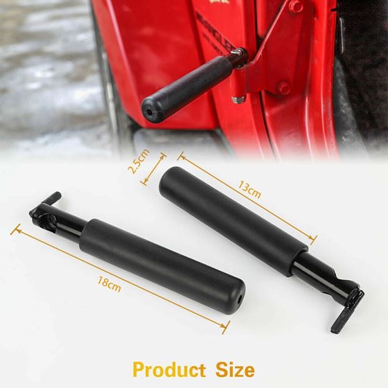 Foot Pegs for Jeep Wrangler JK and JKU 2007-2018 Black