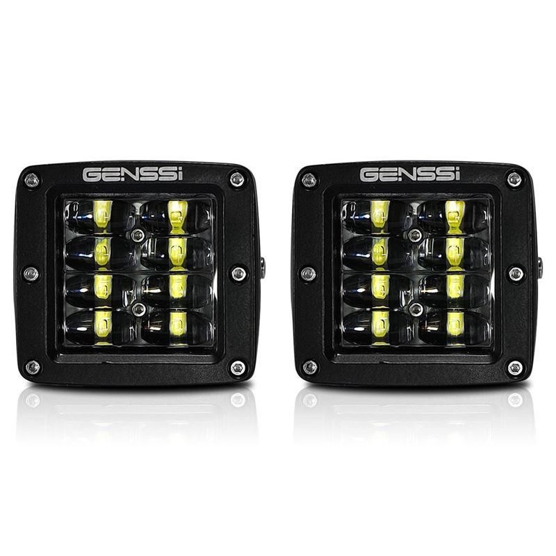 Four Row Cube Pod LED 3 Inches Auxiliary Lights Bl