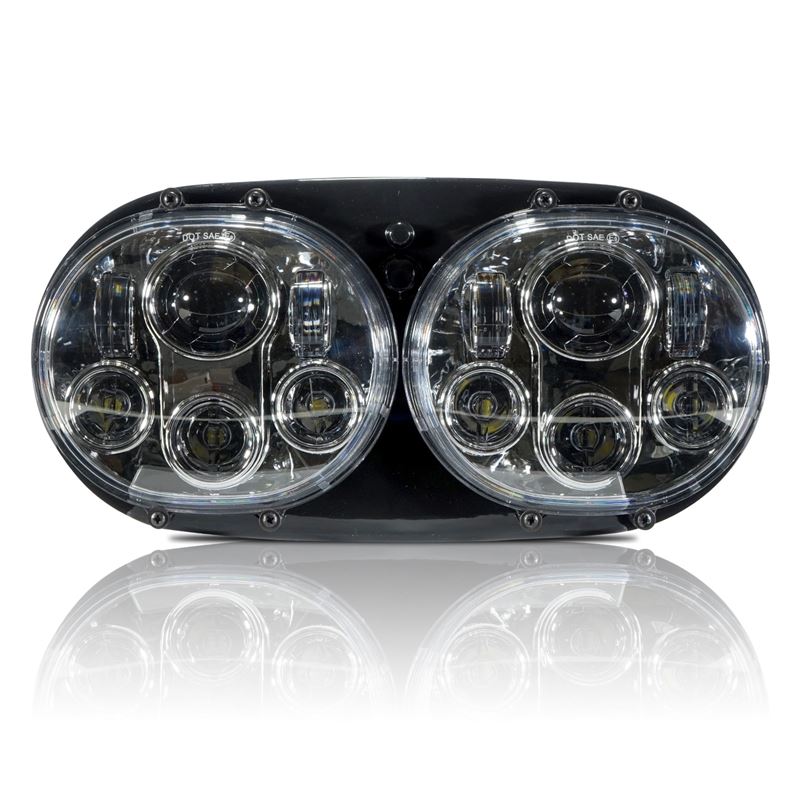 GENSSI DUAL LED HEADLIGHT FOR HARLEY ROAD GLIDE CH