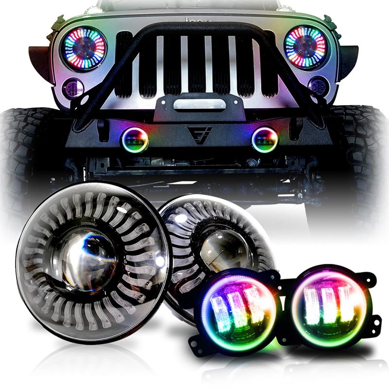 7 Inch DEMON EYE LED Headlights with Remote Contro