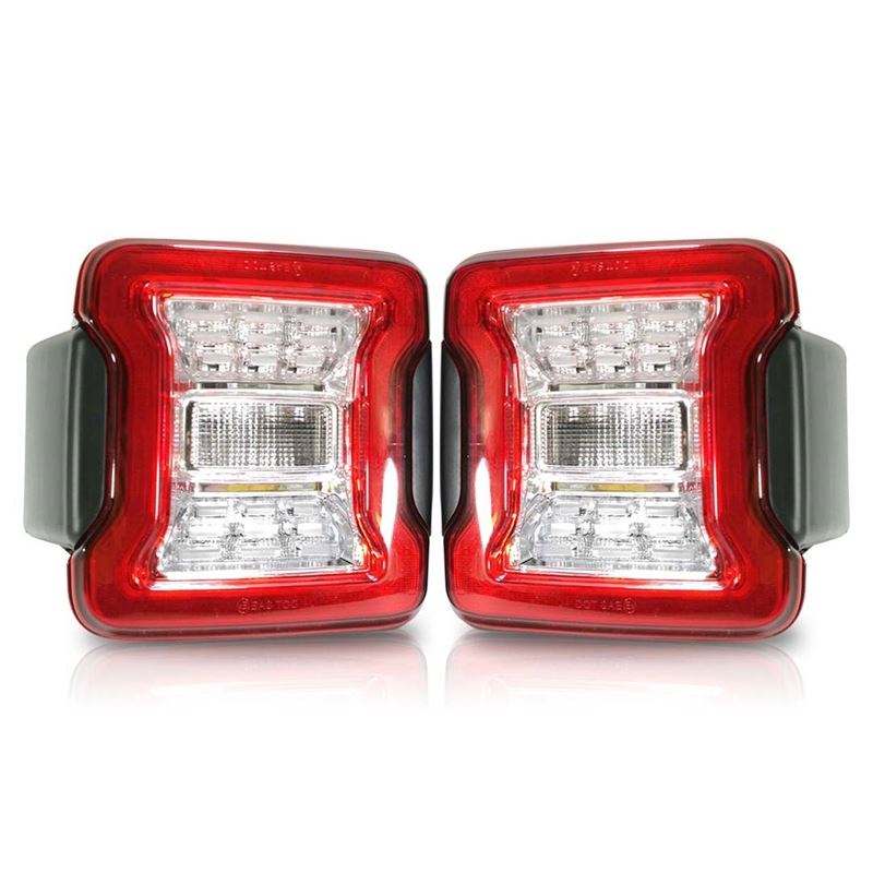 Clear LED Tail Lights for Jeep Wrangler JL 1