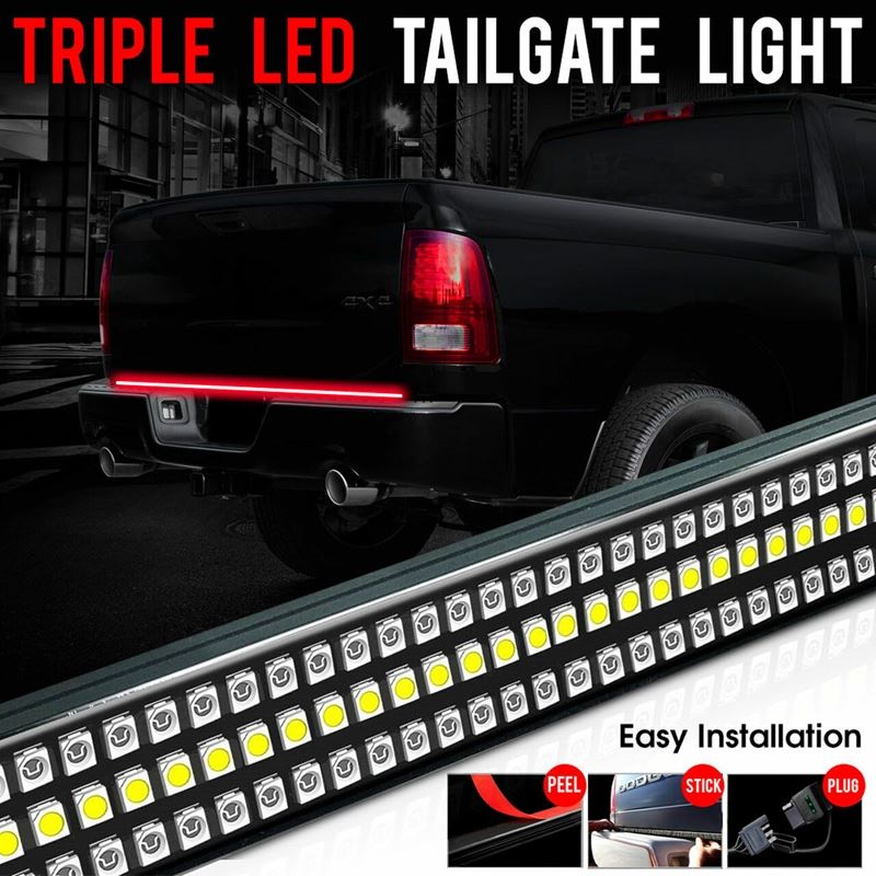 Tailgate Rigid LED Strip 60 inches Red White Seque
